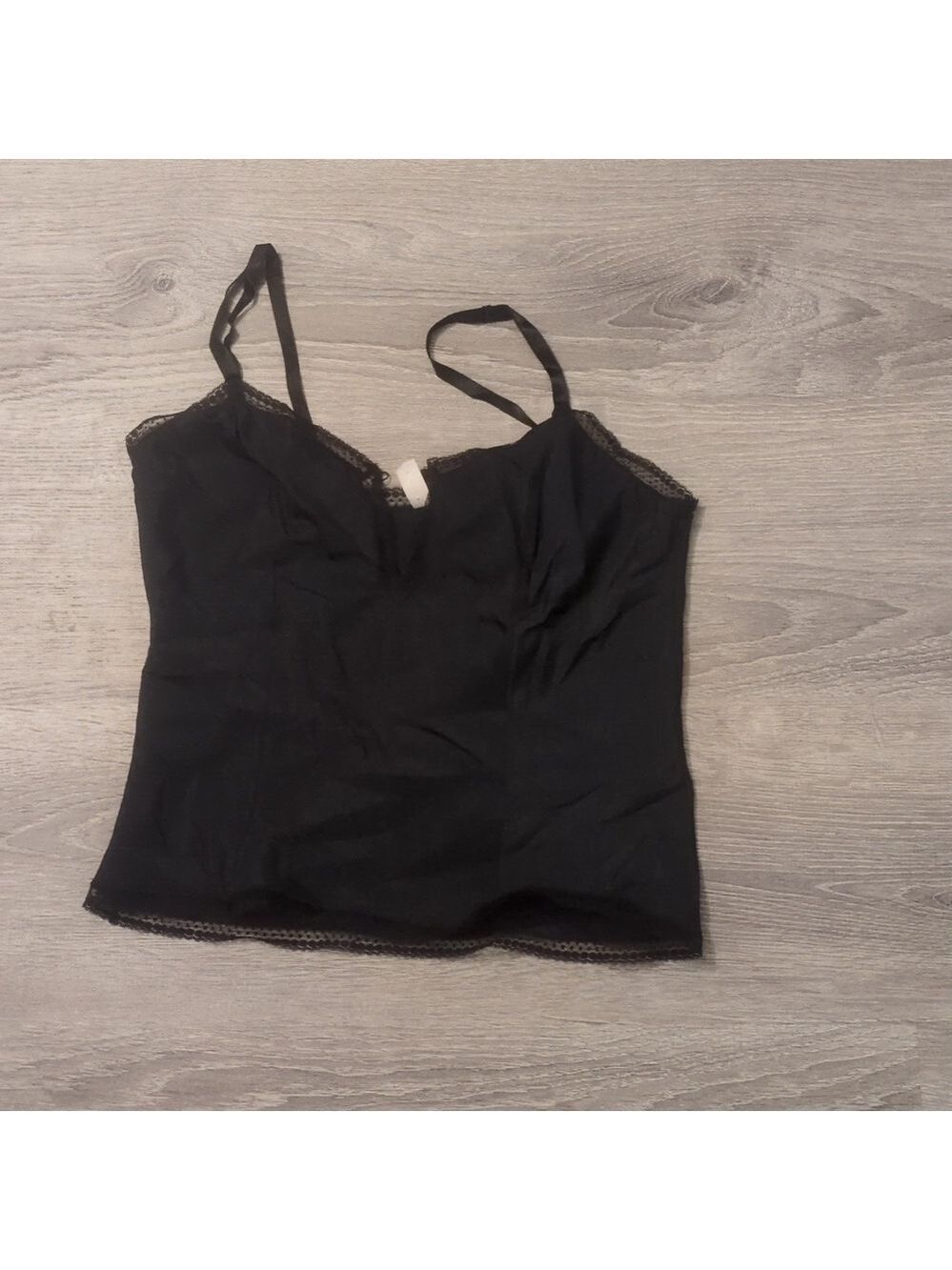 Barbizon Vintage black lingerie top size Petite